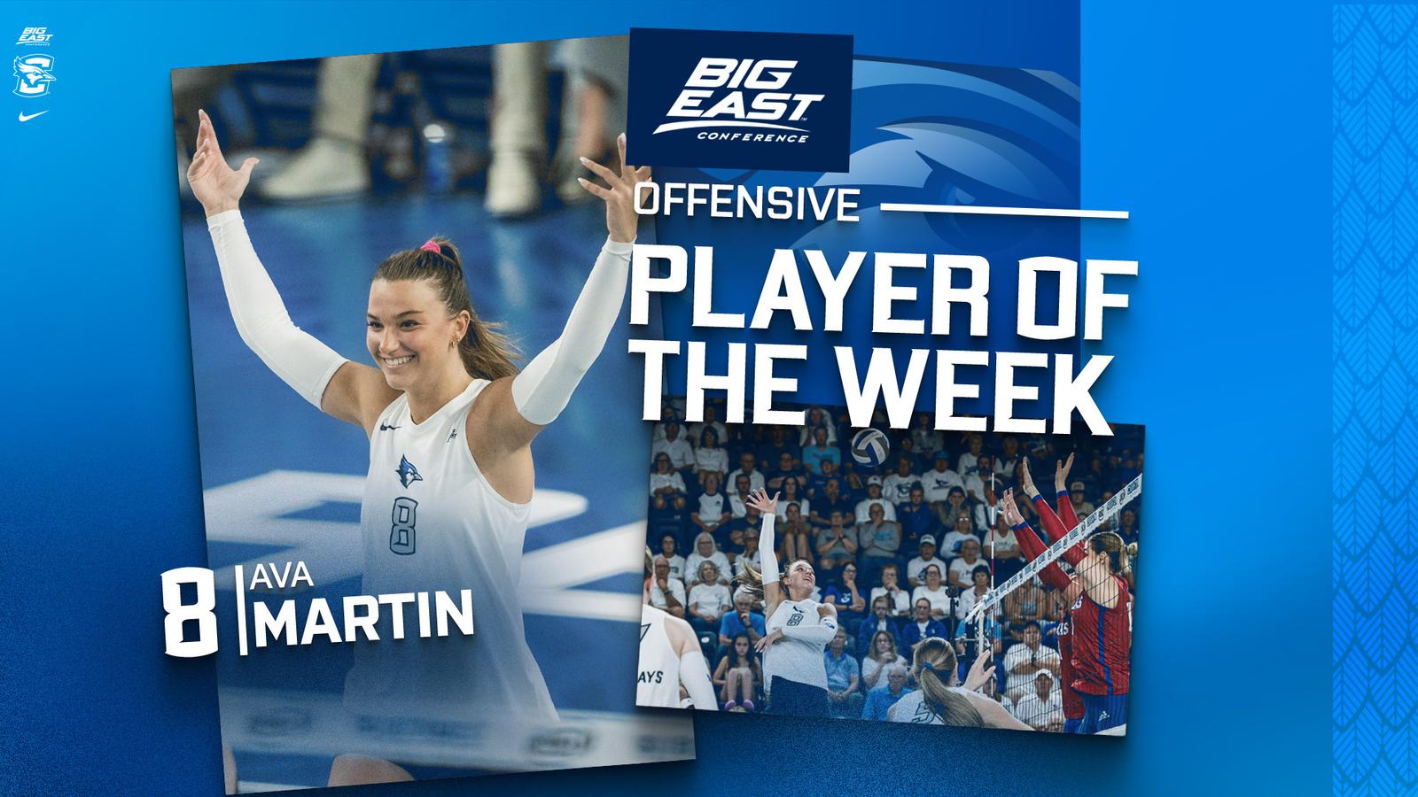 Volleyball's Martin Named BIG EAST Offensive Player of the Week ...