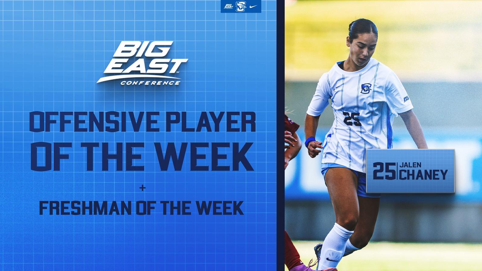Chaney Named BIG EAST Offensive and Freshman Player of the Week ...