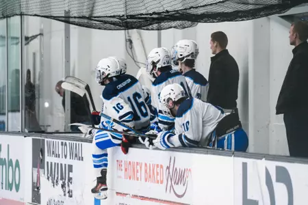 PCS MHockey Team on the Bench