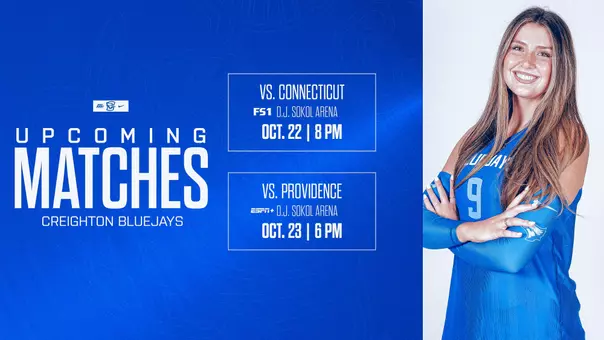 Volleyball Preview Graphic vs. UConn & Providence