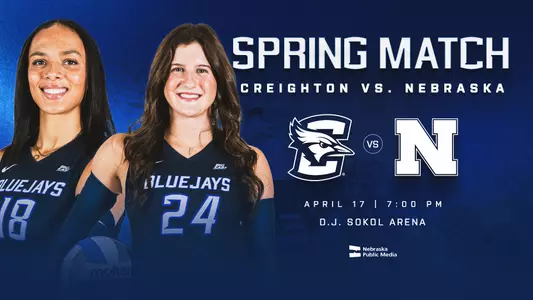 Spring match vs. Nebraska graphic