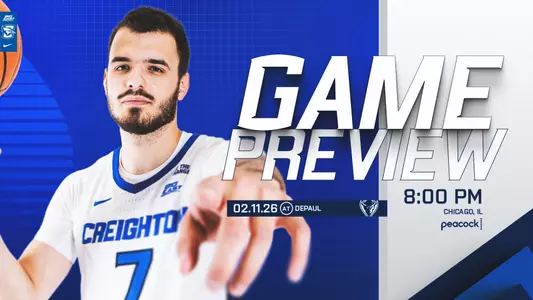 Creighton MBB preview graphic vs. DePaul