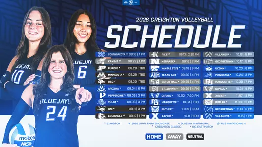 2026 Creighton Volleyball Schedule