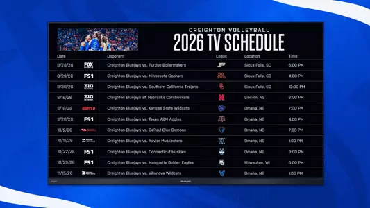 2026 Volleyball Television Schedule