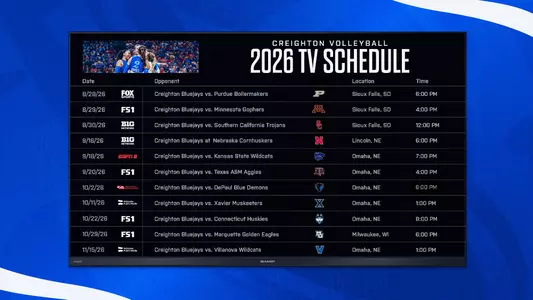 2026 Volleyball Television Schedule