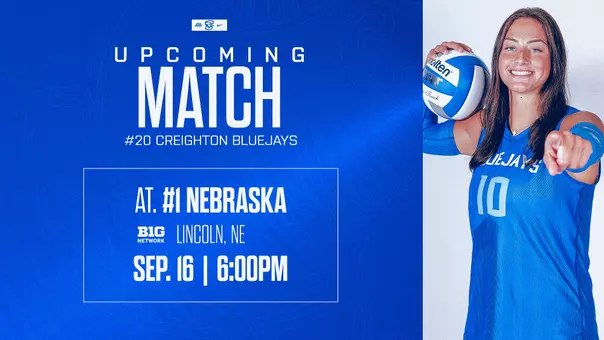 Creighton VB at Nebraska preview graphic
