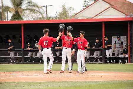 Baseball Home Plate Celebration vs. LBSU