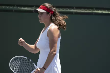 CSUN?s Ana Fraile Toboso during 2019 Big West Tennis Championships Day 2 at Indian Wells Tennis Garden on Friday, April 26, 2019 in Indian Wells, California. (Photo/Josh Barber)