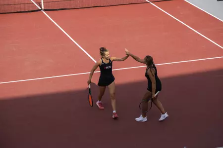 Yuliia Zhytelna and Sasha Turchak  at CSUN Fall Invite 11-10-23