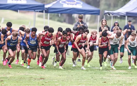 Cal Poly Cross Country hosted the Big West Preview meet at Blacklake Golf Course. Photo by Owen Main
