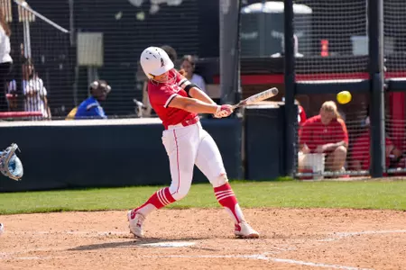 Shaylan Whatman swinging at the ball.