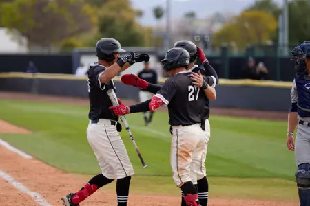 Andrew Gauna with team vs. UC Davis 3-29-24