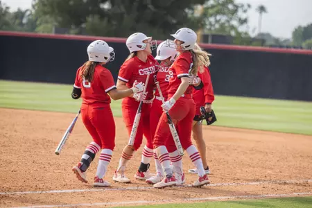 The team celebrating their victory.