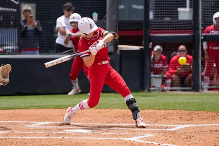 Mikayla Carman hitting the ball.