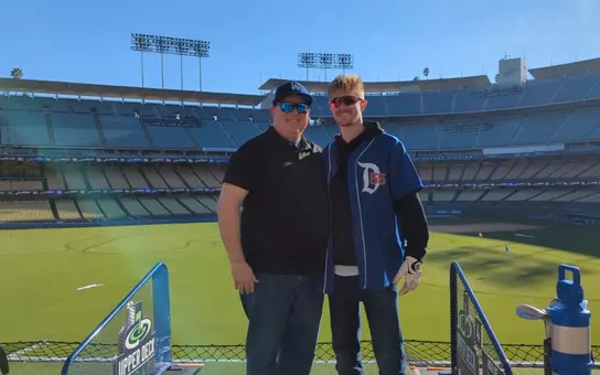 Adam Christopher with father