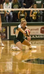 Katelin Batten has been in double figures in digs a school record 14 straight times.