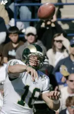 Caleb Hanie threw for two touchdowns in the Rams' 26-23 loss at New Mexico. (File Photo)