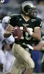 Caleb Hanie, shown in action earlier this season, threw for 245 yards and two touchdowns against Wyoming. (File Photo)