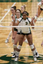 Mekana Barnes, Jaime Strauss and Ashley Fornstrom at the net
