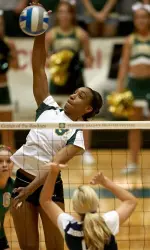 Barnes led the Rams with 17 kills in the win