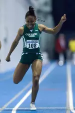 Tanesha Johnson won the women's triple jump
