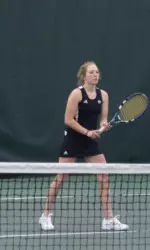 Sophomore Laura Neal earned a singles win vs. Iowa last week