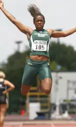 Janay DeLoach is an All-American in the long jump for the second straight season