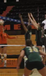 Mekana Barnes, Katelyn Steffan and Jacque Davisson were strong for the Rams in defeat