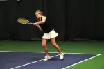 Her teammate Kirsten Stople, playing at the No. 5 position, followed in her footstep by earning a victory against Anya Villanueva-Forte in a see-saw match, 7-6, 2-6, 10-4.