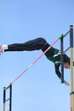 Doug Dieker tied for the third-highest vault in school history with his mark of 16 feet, 6.75 inches on Saturday