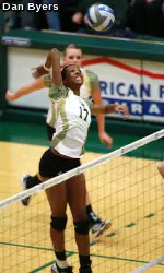 Sophomore MB Brieon Paige