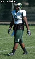 Sisson broke up a pass and registered a key tackle for loss at Tuesday afternoon's red-zone scrimmage