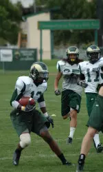Ezra Thompson returns an interception