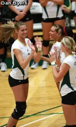 Tori Brummett led the offense with seven kills.