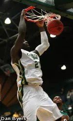 Senior Will Bell opened the game with a two-handed slam