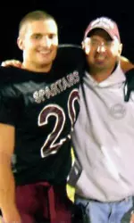 Derek and Matthew after a Berthoud High football game