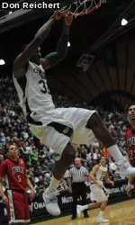 Rams senior Andy Ogide scored 19 points Saturday
