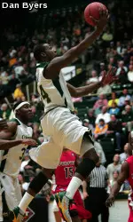 Sophomore forward Greg Smith grabbed a career-high 15 rebounds in the loss