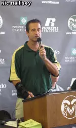 Head Coach Tom Hilbert addressed more than 90 boosters and media members at the annual dinner