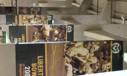 Huge, classy murals now decorate the stadium concourses