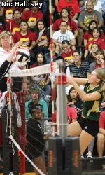 Megan Plourde and Brieon Paige had 14 kills each in the loss Thursday.