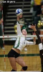 Megan Plourde is just the second Ram ever to record over 600 blocks in a career.