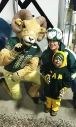 Brady with his son and Cam