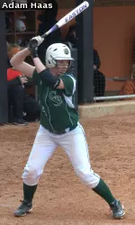 Sophomore C Emily Pohl knocked in the Rams' only run Saturday