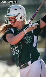 Sophomore C Emily Pohl hit a three-run homer against UNLV on Saturday