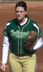 Senior Kelli Eubanks picked up the win for the Rams in her final collegiate outing.