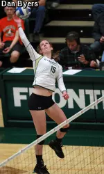 Marlee Reynolds paced the Rams with 15 kills on a season-best .583 hitting.