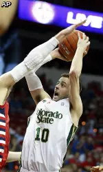 Wes Eikmeier scored 18 points versus Fresno St. in the MW quarterfinals.