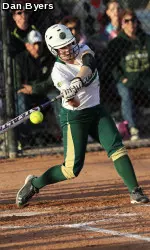 Junior catcher, Emily Pohl