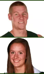 Colton Iverson (Nye Trophy) and Dana Cranston (Virginia K. Frank Award) are the 2012-13 most outstanding CSU athletes.